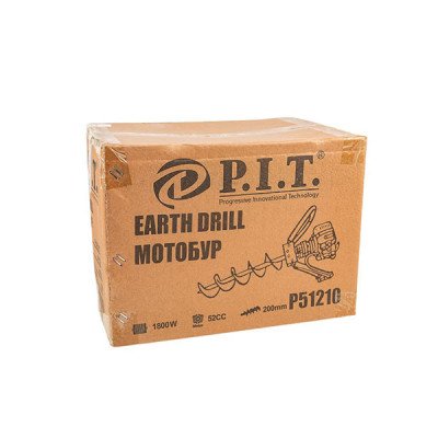 Мотобур 2-х тактный, 1,8 кВт, об/двиг 52 см, 8000 об/мин