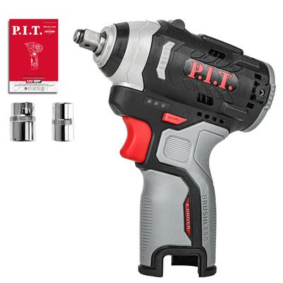 Гайковерт IMPACT аккум. бесщеточный P.I.T. PIW12K-120A SOLO (12В, 120Нм, 3ск, квадр 3/8", 0-3400 уд)