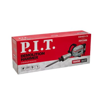 Молоток отбойный, 220 В/50 Гц, 1800 Вт, 45 Дж., шестигранник 30 мм. PIT