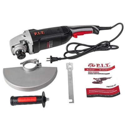 Шлифмашина угловая, 2300Вт., 230 В., 6000 об/мин., диаметр диска 230мм., плавный пуск, поворотная ручка