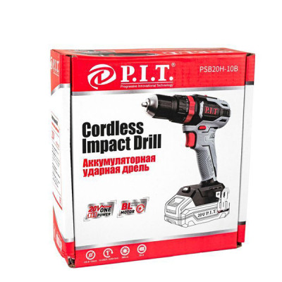 Дрель ударная бесщеточная аккумуляторная, Li-ion, 20В.,38 Нм.,патр.0.8-10мм.,0-450/0-1450 об/мин. Без АКБ и ЗУ. 