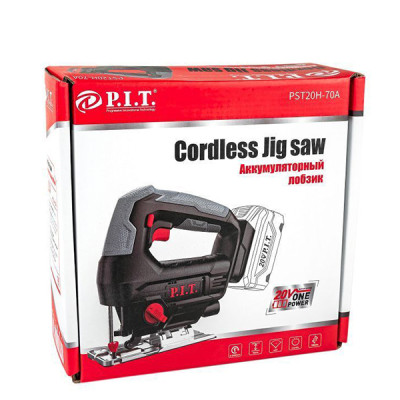 Лобзик аккумуляторный, Li-ion, 20В., пропил 80мм., 0-2400 ход/мин., быстрозажимн. Без АКБ и ЗУ. 