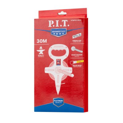 Рулетка геодезическая фибергласовая P.I.T. ADVANCE HTMF03-0030 (30мх12,5мм, винил, открытая)