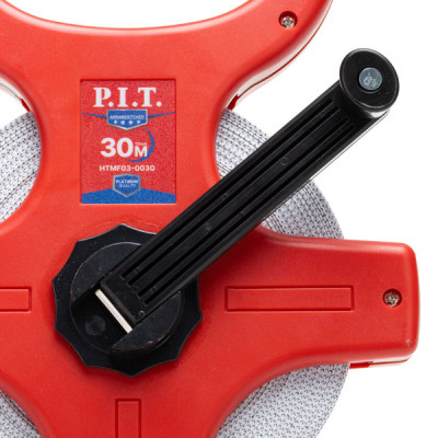 Рулетка геодезическая фибергласовая P.I.T. ADVANCE HTMF03-0030 (30мх12,5мм, винил, открытая)