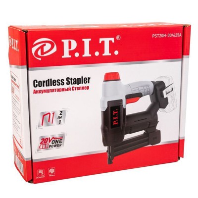 Степлер аккумуляторный, 20В, ск-ть раб. 20шт/мин, магаз. 100шт, скоб. 5,7мм, гвозди 2мм. LED-подсветка. Без АКБ и ЗУ.