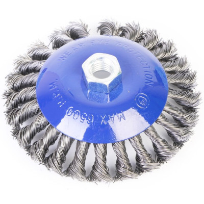 Щетка для ушм выгнутая ЩВ-125 К, М14 (круч.)