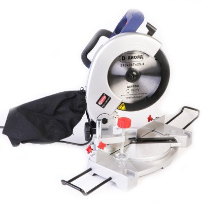 Пила торцовочная по дереву, 1400 Вт, 210*25,4*2,8 мм, 5000 об/мин