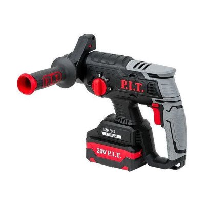 Перфоратор аккумуляторный бесщеточный, 20 В, 22 мм, 1,8 Дж, 3-х реж, 2 АКБ 4 Ач, ЗУ, кейс PIT