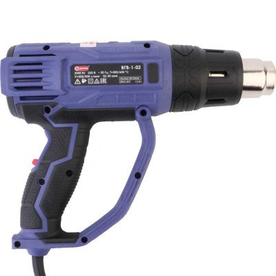 Воздухогрейка горячего воздуха, 2000 Вт, 220В/50Гц, однофазный двигатель, 2 режима 300 л/мин, 500 л/мин