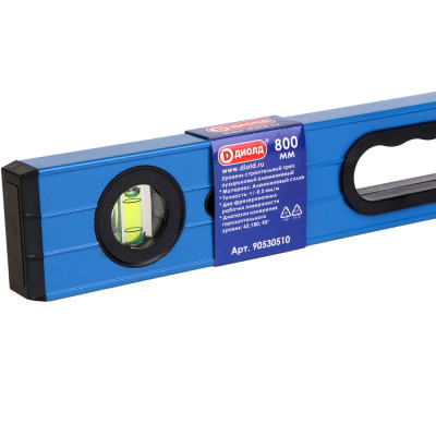 Уровень строительный 800 мм трех пузырьковый алюминиевый