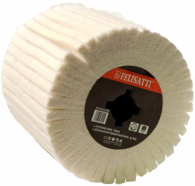 Щетка для щеточношлифовальных машин, полировальная, войлочная (Ф110 x100mm) для окончательной полировки и придания блеска