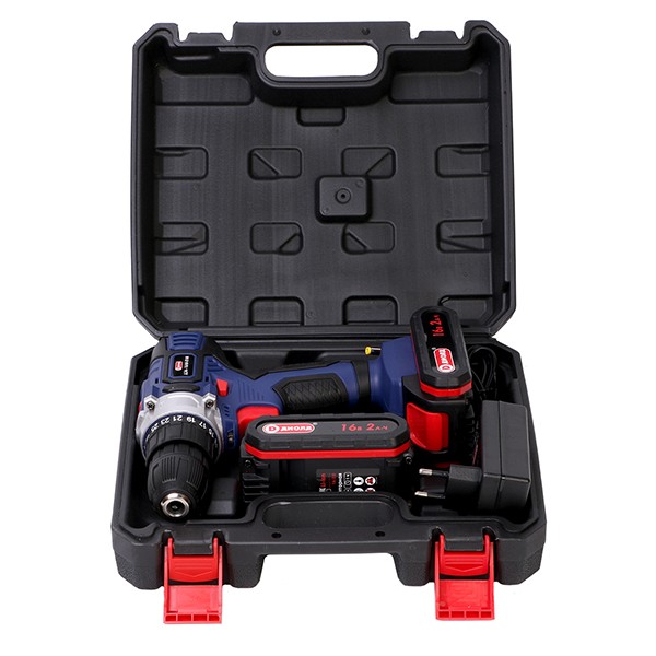 Дрель-шуруповерт ручная электрическая аккумуляторная, 16 В, 0-350/0-1200 об/мин, 38 Нм