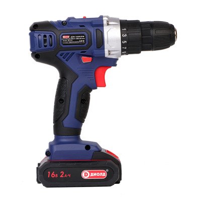 Дрель-шуруповерт ручная электрическая аккумуляторная, 16 В, 0-350/0-1200 об/мин, 38 Нм