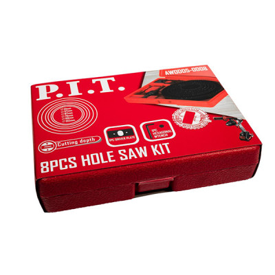 Набор кольцевых пил по дереву P.I.T. 8 шт, 51-102 мм