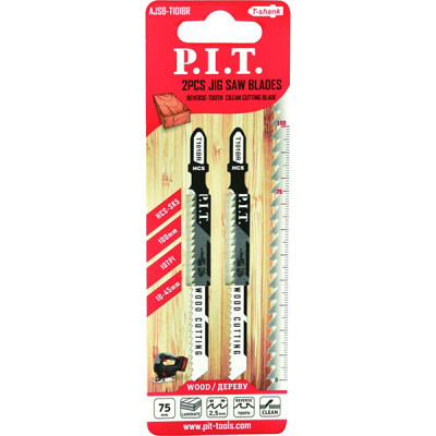 Пилка для лобзика по дереву P.I.T. T101BR (чистый рез) 75мм