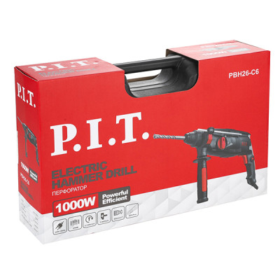 Перфоратор, 3-реж. горизонт, 1000Вт. 3,2дж.SDS+ пласт.кейс, макс диам.бура 26мм