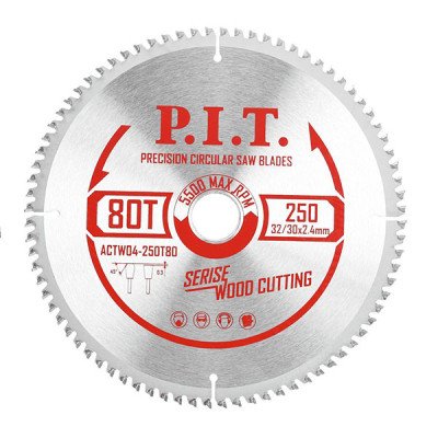 Диск пильный P.I.T. 250x32/30x2,4 мм 80T