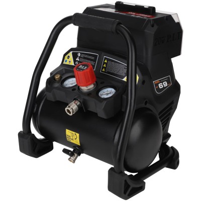 Компрессор аккумуляторный бесщёточный P.I.T. SOLO, 20В, 8 бар, 1.2м³/ч, 20л/мин, бак 4л