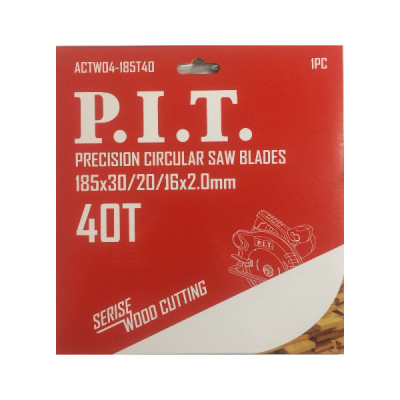 Диск пильный P.I.T. 185x30/20/16x2 мм 40T