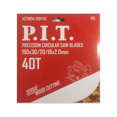 Диск пильный P.I.T. 190x30/20/16x2 мм 40T