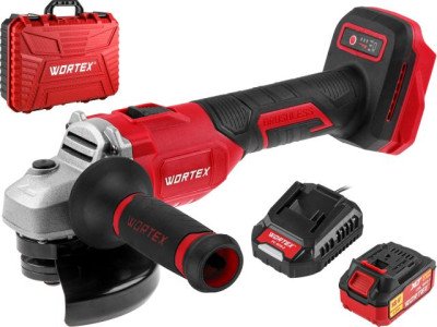 Аккум. углошлифмашина WORTEX LX CAG 1812-1 E в чем. ALL1 XLT SET БЕСЩЕТ., 18 В, 125 мм, 8000 об/мин