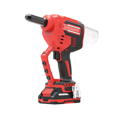 Аккумуляторный заклепочный пистолет (картон, без аккум.), 18В, диаметр заклепок 4.0-6.4мм, бесщеточный двигатель