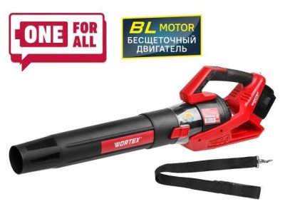 Аккум. воздуходувка WORTEX BB 2536 D ALL1 XLT SOLO БЕСЩЁТ.ДВИГ., 18В+18В, макс.объём.780 м куб/ч, ма