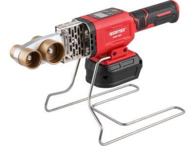 Аккум. сварочный аппарат для полимерных труб WORTEX CWM 1834 ALL1 XLT SOLO + 3 насадки