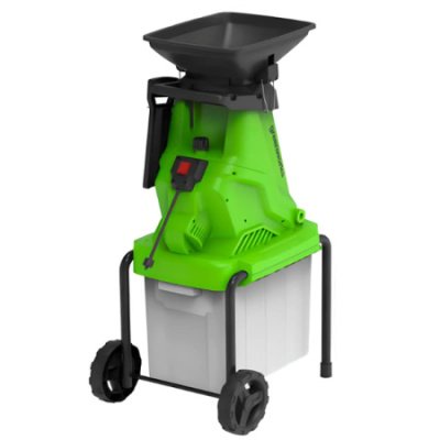 Измельчитель садовый электрический Greenworks 220 В GW-2800SD 2800 Вт с контейнером
