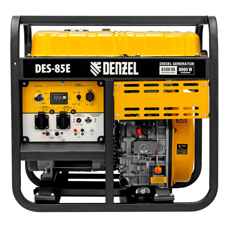 Генератор дизельный DES-85E, 8,5 кВт, 230 В, 16 л, электростартер// Denzel