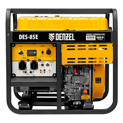 Генератор дизельный DES-85E, 8,5 кВт, 230 В, 16 л, электростартер// Denzel
