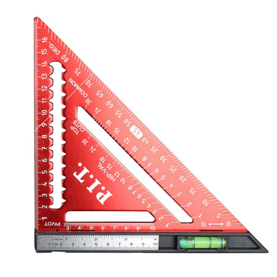 Угольник Свенсона метрический плотницкий с пузырьковым уровнем P.I.T. HSQR04-0180B (180 мм, магнит)