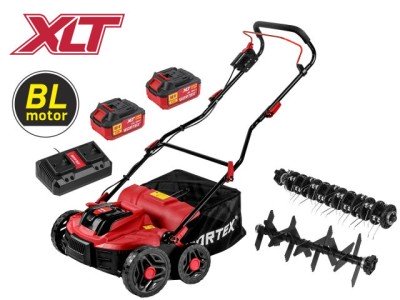 Аккум. аэратор-скарификатор WORTEX CAE 3736 ALL1 XLT SET БЕСЩЁТ.ДВИГ., 18В+18В, шир. 37 см