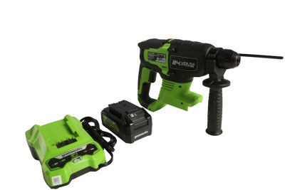 Перфоратор аккумуляторный Greenworks 24V GD24SDS2 (1хАКБ 4Ач и ЗУ) 2Дж в сумке