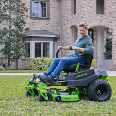 Райдер с нулевым радиусом разворота Greenworks 82V GC82ZT107 (без АКБ и ЗУ) 107 см