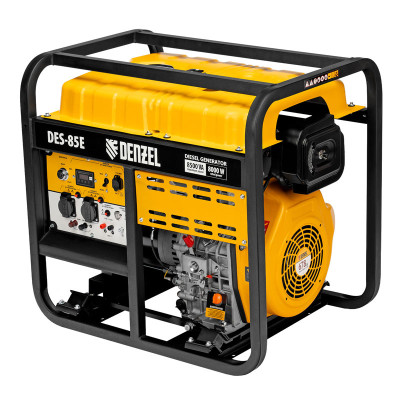 Генератор дизельный DES-85E, 8,5 кВт, 230 В, 16 л, электростартер// Denzel