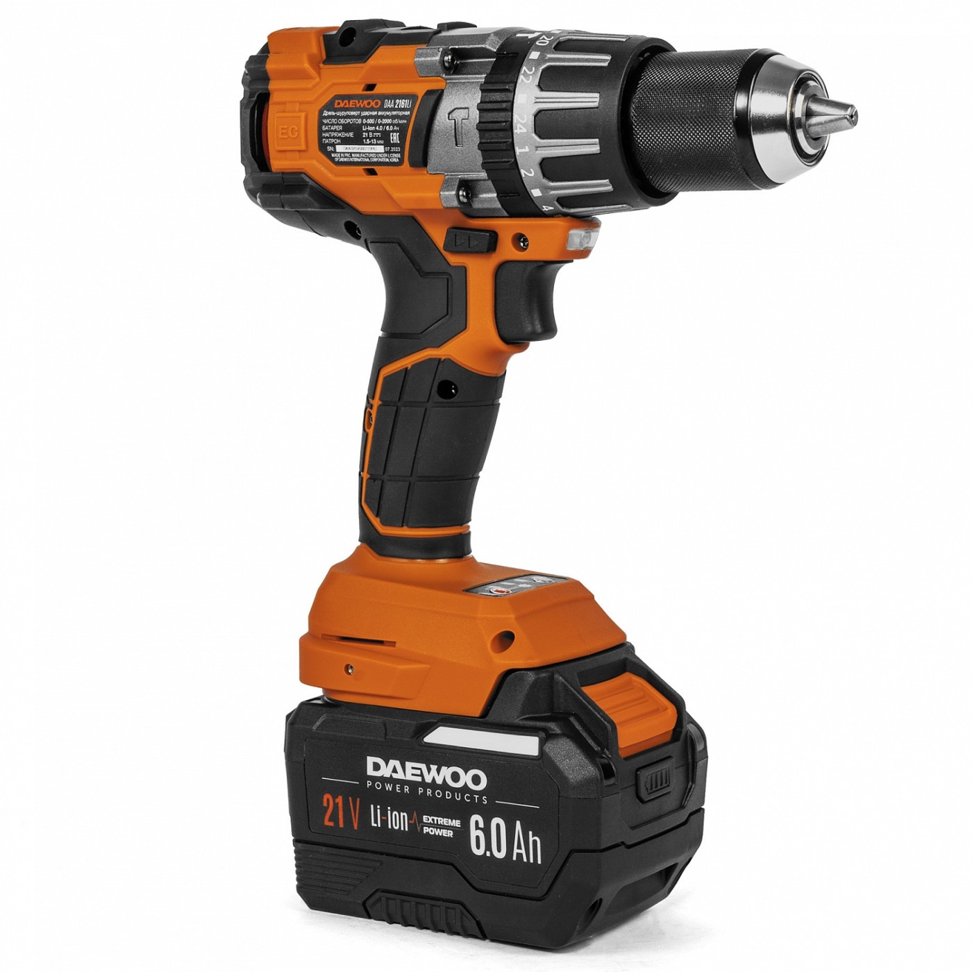 Дрель-шуруповерт ударная аккумуляторная DAEWOO DAA 2161Li