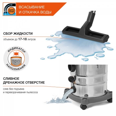 Пылесос строительный DAEWOO DAVC 2514S