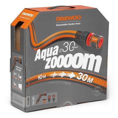 Шланг растягивающийся Aquazoom 10-30м с набором для полива DAEWOO DWH 6105