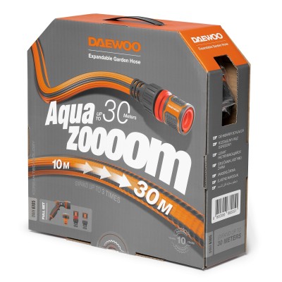 Шланг растягивающийся Aquazoom 10-30м с набором для полива DAEWOO DWH 6105