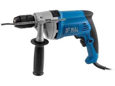 Дрель ударная BULL DR 1308 KL в кор. 850 Вт, БЗП металл 13 мм, 1 скорость, 0-2800 об/мин