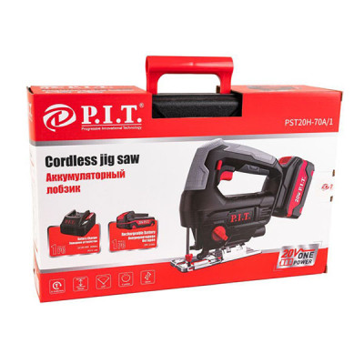 Лобзик аккумуляторный, 20 В, 0-2400 об/мин, 70 мм, 1 АКБ и ЗУ