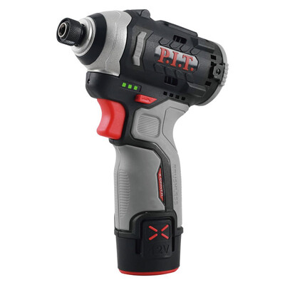 Винтоверт IMPACT аккум. бесщёточный P.I.T. PSD12K-120A/1 (12В, 120Нм, 3 ск, HEX 1/4", 1 акб 2Ач, ЗУ)