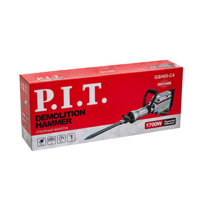 Молоток отбойный, 220 В/50 Гц, 1700 Вт, 42 Дж, 1850 уд/мин, шестигранник 30 мм. PIT