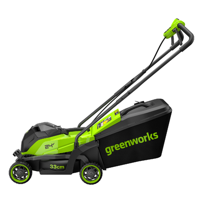 Газонокосилка аккумуляторная Greenworks 24V GD24LM331 (1хАКБ 2Ач и ЗУ) 33см