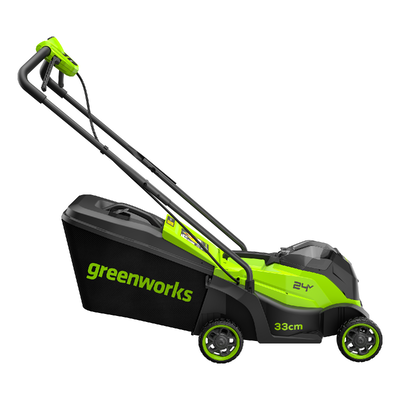 Газонокосилка аккумуляторная Greenworks 24V GD24LM331 (1хАКБ 2Ач и ЗУ) 33см