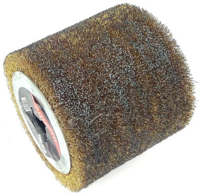 Щетка для щеточношлифовальных машин, полировальная, стальная (Ф110 x100mm) для окончательной полировки и придания блеска