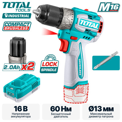 Дрель-шуруповерт с миксером и блендером TOTAL TCKLI1638