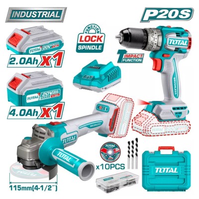 Набор аккумуляторного инструмента TOTAL TCKLI20273