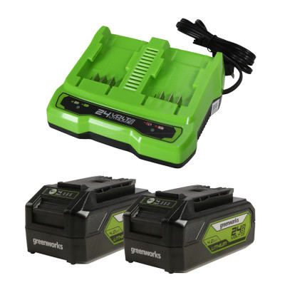 Зарядное устройство Greenworks 24V G24X2UC2 для 2-х аккумуляторов
